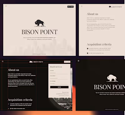 Bison Point - Framer Design & Development