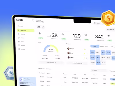Dashboard for Coworking Places
