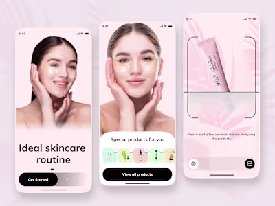 Skin Care App design