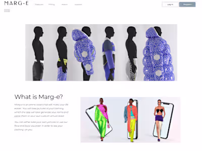 MARG-E 2.0 | Web & UX UI 