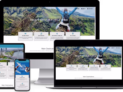 Tour agency website