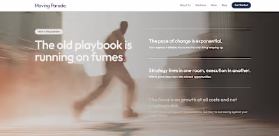 Moving Parade Website Design and Build