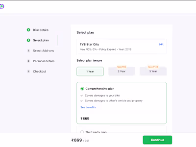 Bike Insurance Journey Redesign