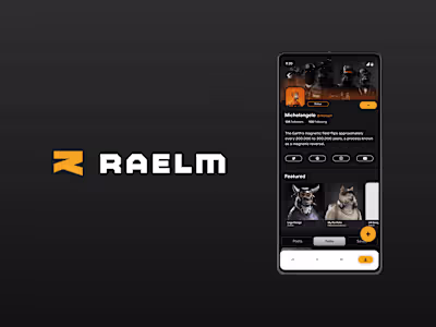 Raelm - Product Design (UX) for a Social Sharing App