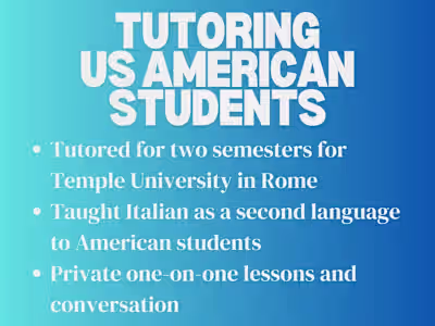 Tutoring American students for Temple University