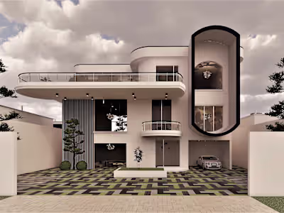 This 4-bedroom duplex is designed