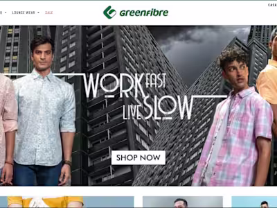 Greenfibre - e-commerce website development