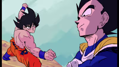 [Anim] Goku Vs Vegeta - YouTube