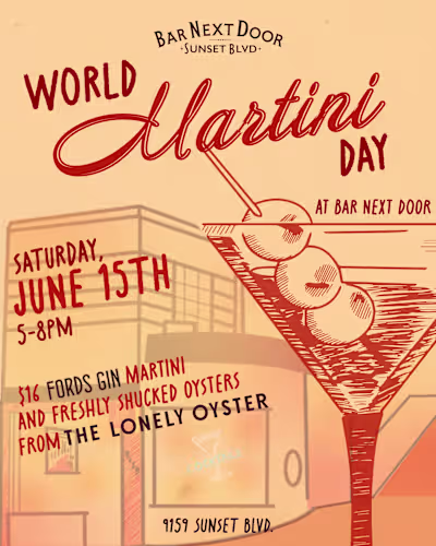 World Martini Day for Bar Next Door