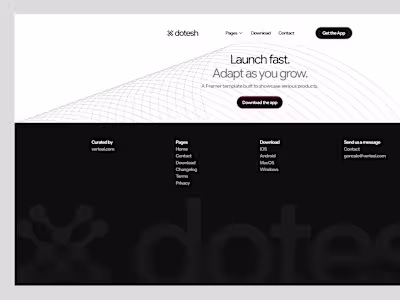 Footer for Framer Template Let me know your thoughts!