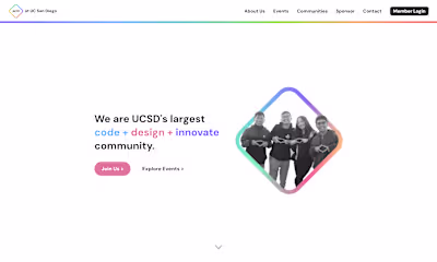 Minimalist College-Organization Landing Page