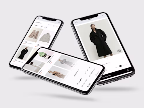 UI/UX design for a luxury e-commerce brand.