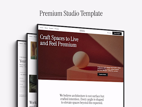 ARKAL Bespoke Architect Website Design