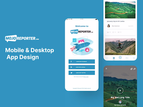 Mobile App Design for MojoReporter