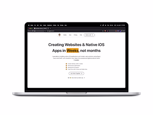 A minimalist and sleek landing page to convert clients.