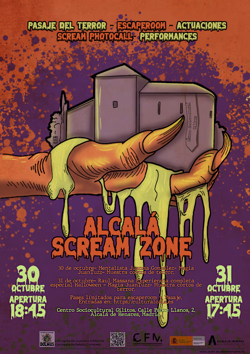Scream zone promo sign