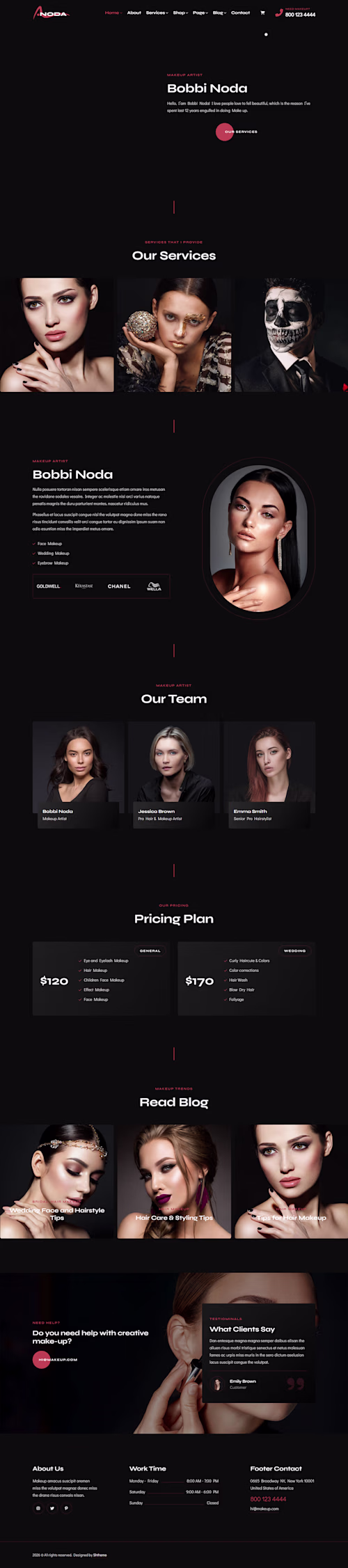 Makeup Artist Website – Dark Elegance & Luxury Beauty