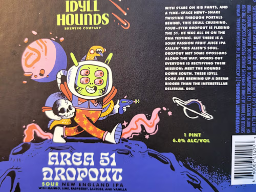 Craft Brew Narratives for Idyll Hounds | Area 51 Dropout