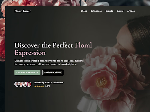 Bloom Bazaar website