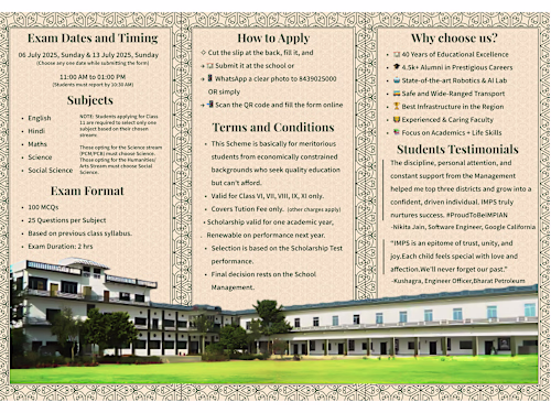 Condensing this much information — exam details, fee waivers...