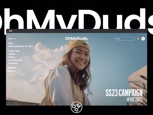 Web Design for OhMyDuds, a Dubai-Based Fashion Brand.