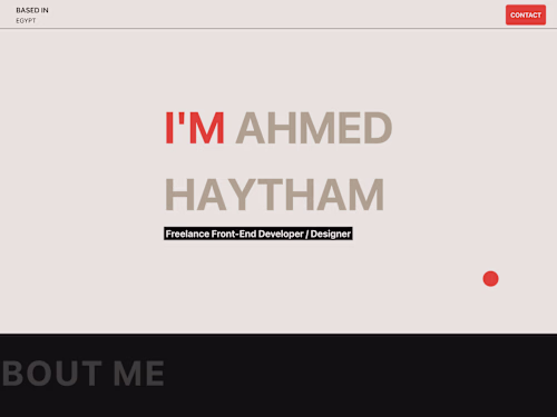 my Personal Web Portfolio 