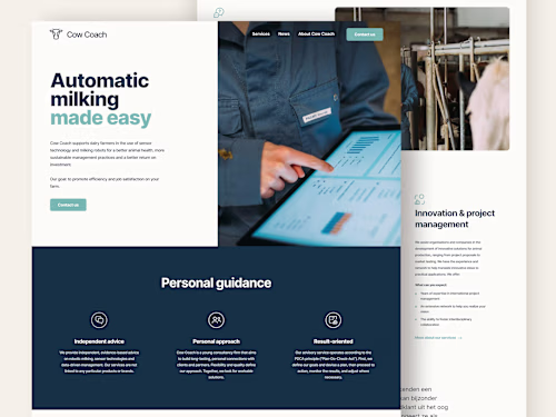 Cow Coach: Website design and Webflow Development