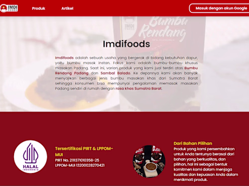 Imdifoods E-commerce