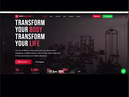 Modern Gym Website Design & Development - FeetZone Gym Project