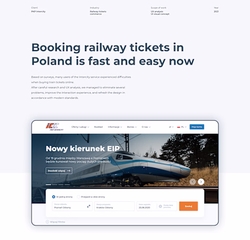 Intercity - railway tickets booking service