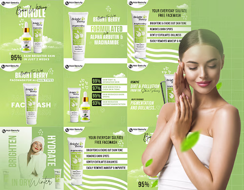 Hair Beauty Skin Care Vol 2 - Social Media Campaign Graphics