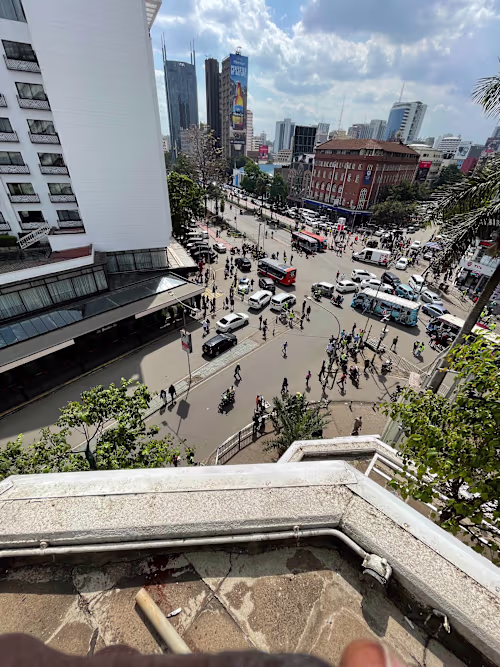 Nairobi Kenya, Urban photography. People in the heart of tow...