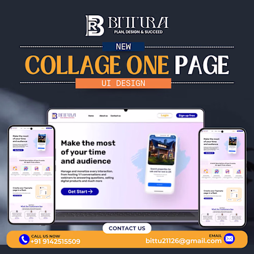 Collage landing page ui design by bittu rai :: Behance