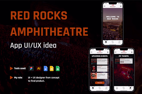 Red Rocks Amphitheatre - App UI/UX idea on Behance
