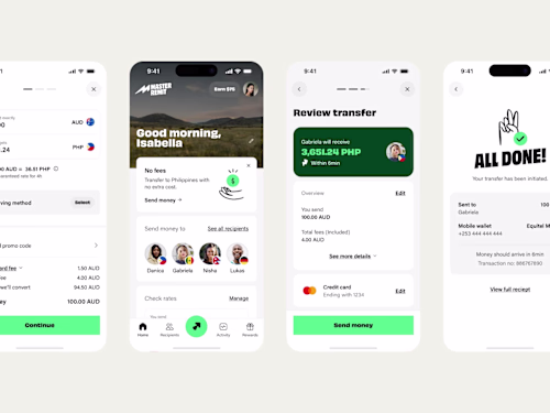 Master Remit  redesign, from brand identity to product design