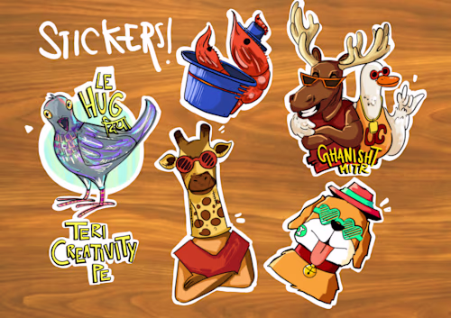 Sticker designs I made for