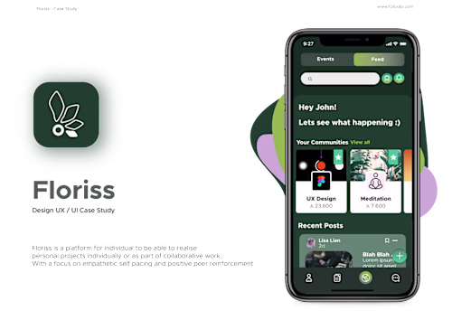 Floriss | Reebok | Social & Projects concept app 