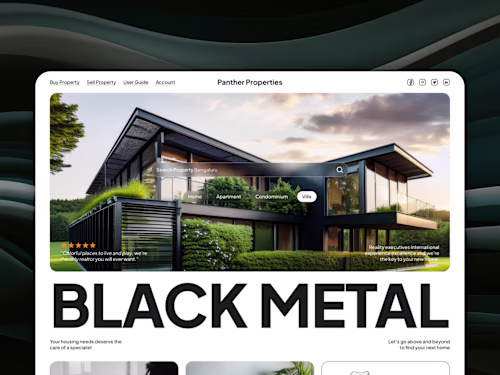 Panther Properties - Homepage Design