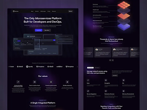 Nucleus Cloud: Dark Mode UI & Illustration Redesign
