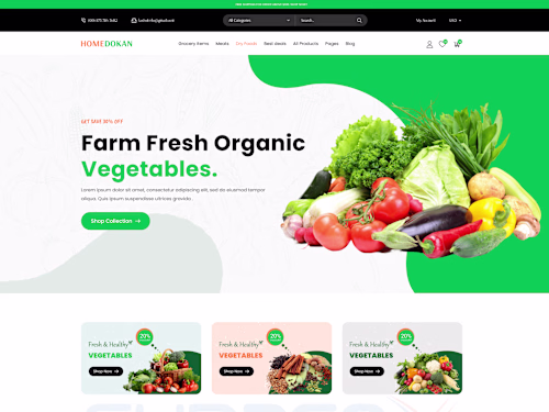 Grocery eCommerce Website Design for Shopify