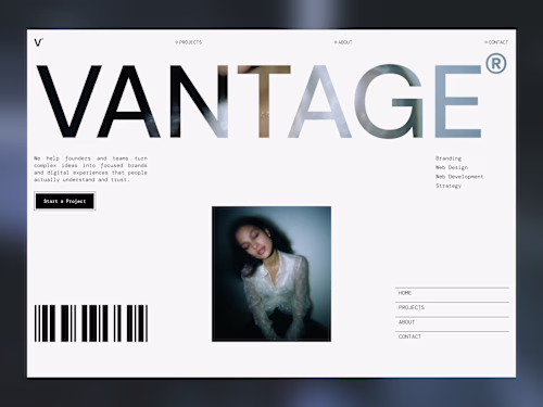 Website Design and Development for Vantage Studio