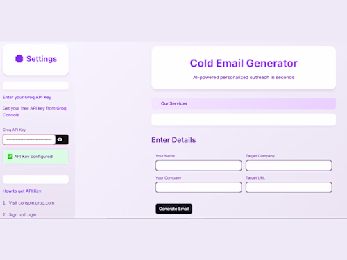 AI Cold Email Generator using