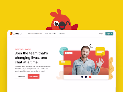Cambly - Edtech Landing Page in Webflow