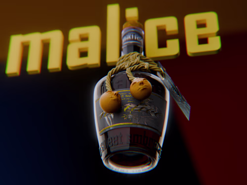Malice | Bottle Product Visualization