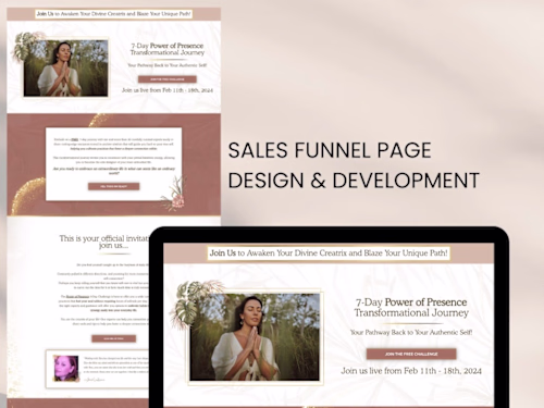 Sales Page/Landing Page Design and Development 
