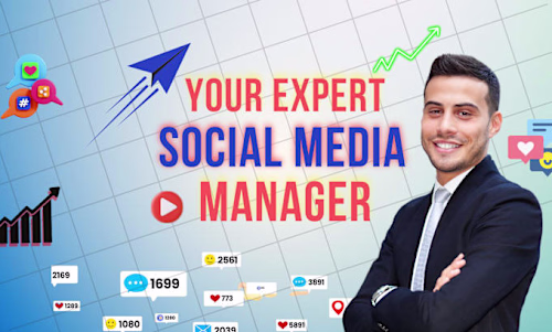 I will be your social media manager with mindblowing content cr…