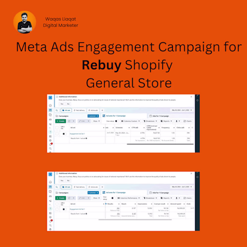 Meta Ads Engagement Campaign for Rebuy Shopify General Store