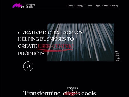 Creative web design for digital agency