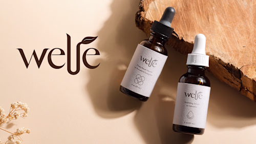 Welle Natural Skincare Logo Design on Behance
