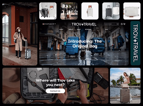 Travel Products Ecommerce Web UI/UX Design & Shopify Development